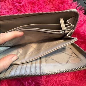 Michael Kors Silver Zip Wallet